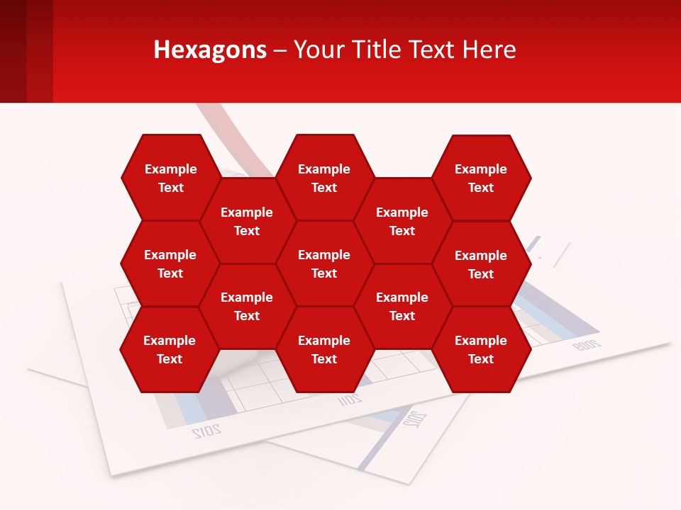 A Red Arrow On Top Of A Bar Chart PowerPoint Template
