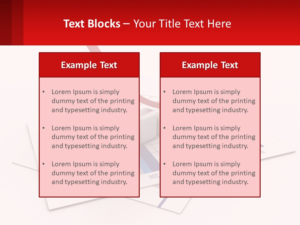 A Red Arrow On Top Of A Bar Chart PowerPoint Template