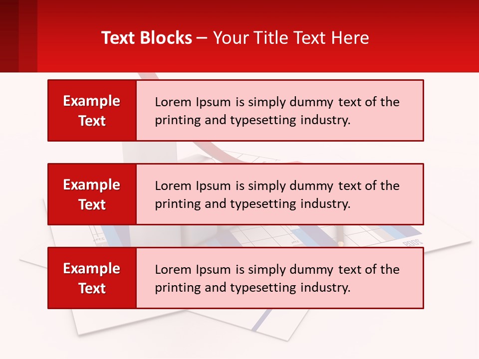 A Red Arrow On Top Of A Bar Chart PowerPoint Template
