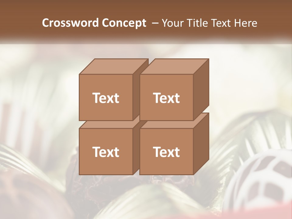 A Group Of Chocolates With A Diamond Ring On Top PowerPoint Template