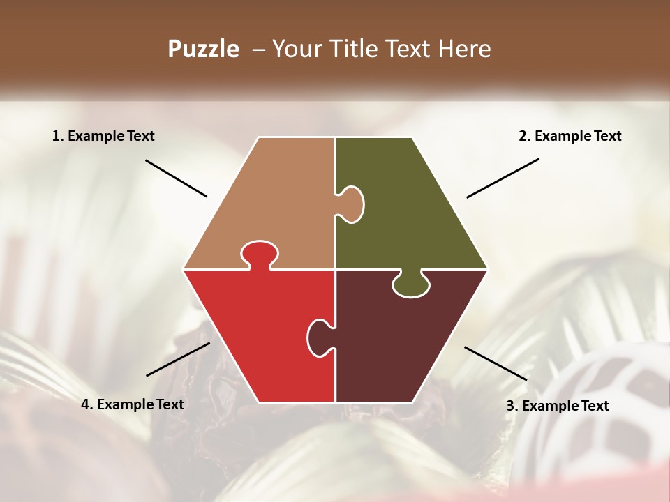 A Group Of Chocolates With A Diamond Ring On Top PowerPoint Template