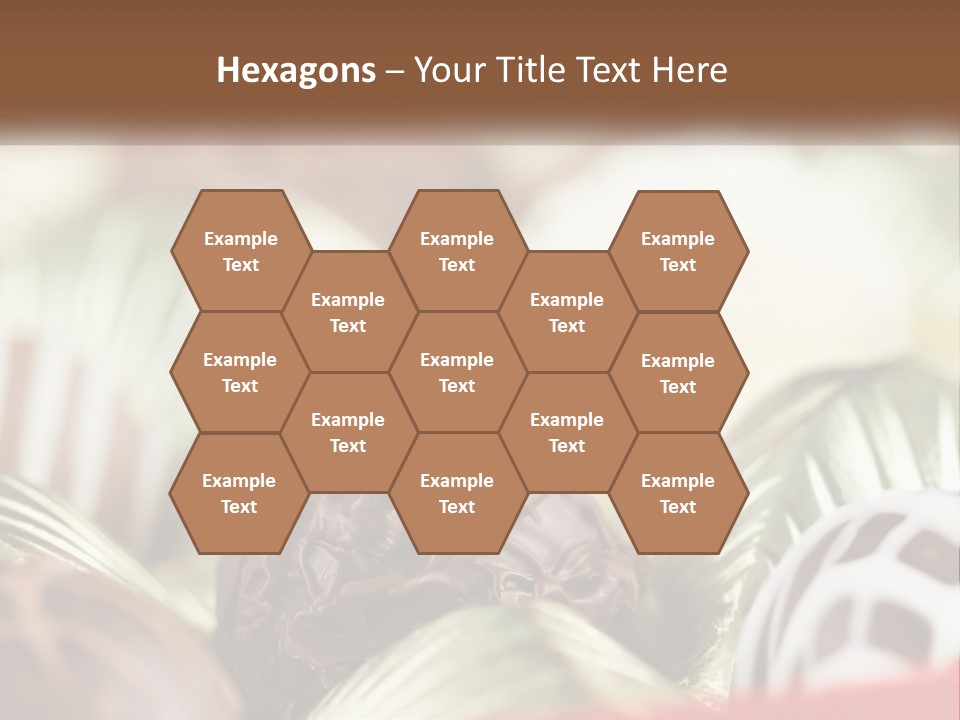 A Group Of Chocolates With A Diamond Ring On Top PowerPoint Template