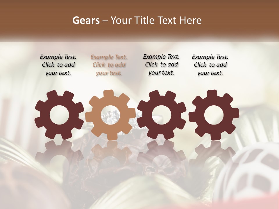 A Group Of Chocolates With A Diamond Ring On Top PowerPoint Template