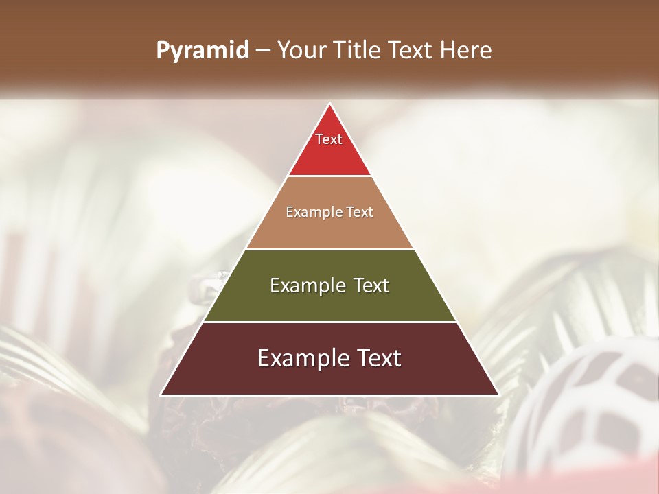 A Group Of Chocolates With A Diamond Ring On Top PowerPoint Template