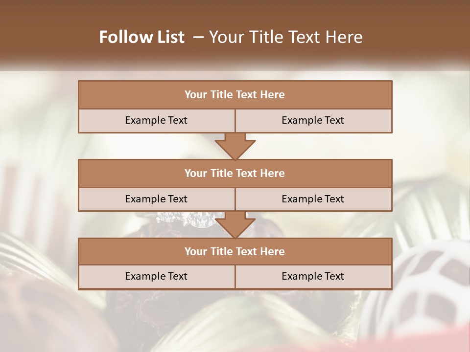 A Group Of Chocolates With A Diamond Ring On Top PowerPoint Template