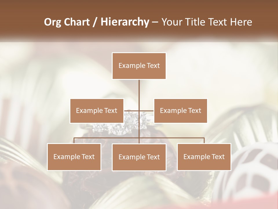 A Group Of Chocolates With A Diamond Ring On Top PowerPoint Template