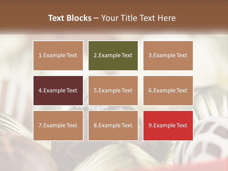 A Group Of Chocolates With A Diamond Ring On Top PowerPoint Template