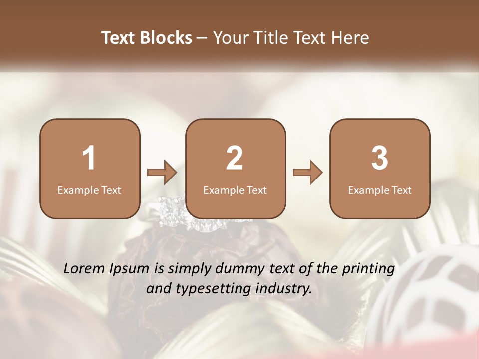 A Group Of Chocolates With A Diamond Ring On Top PowerPoint Template