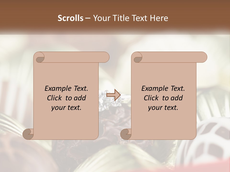 A Group Of Chocolates With A Diamond Ring On Top PowerPoint Template