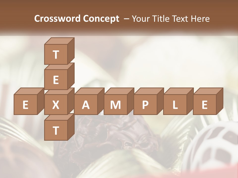 A Group Of Chocolates With A Diamond Ring On Top PowerPoint Template