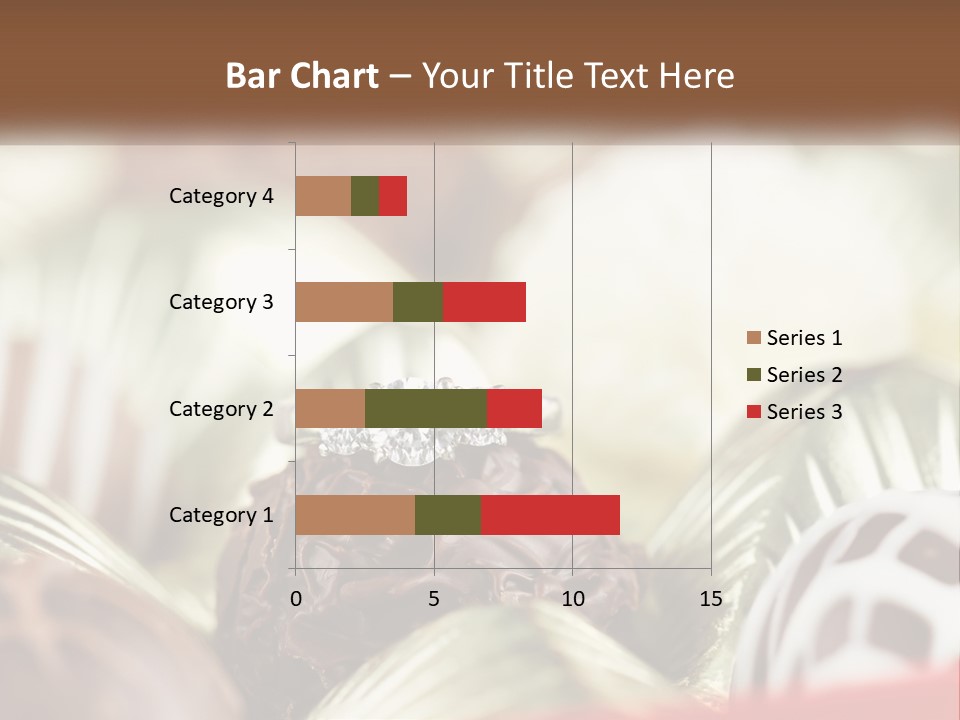 A Group Of Chocolates With A Diamond Ring On Top PowerPoint Template