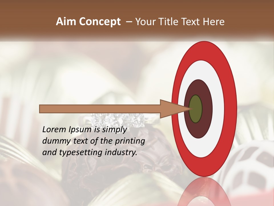 A Group Of Chocolates With A Diamond Ring On Top PowerPoint Template