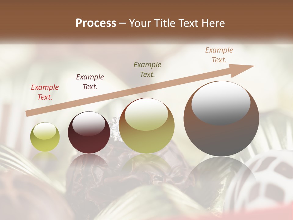 A Group Of Chocolates With A Diamond Ring On Top PowerPoint Template