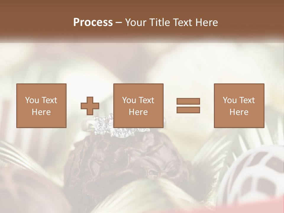 A Group Of Chocolates With A Diamond Ring On Top PowerPoint Template