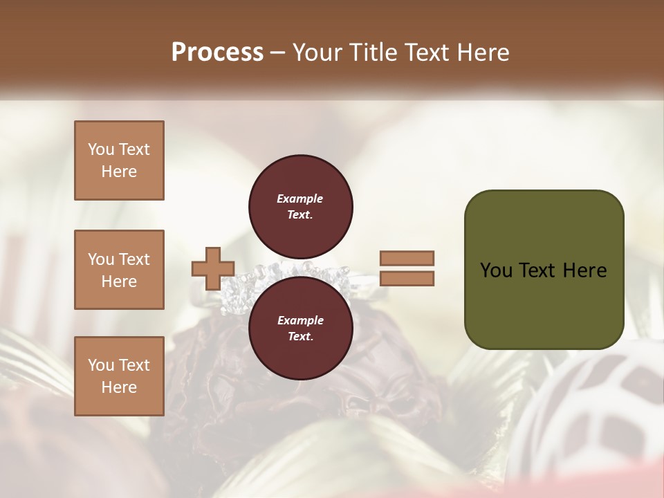 A Group Of Chocolates With A Diamond Ring On Top PowerPoint Template