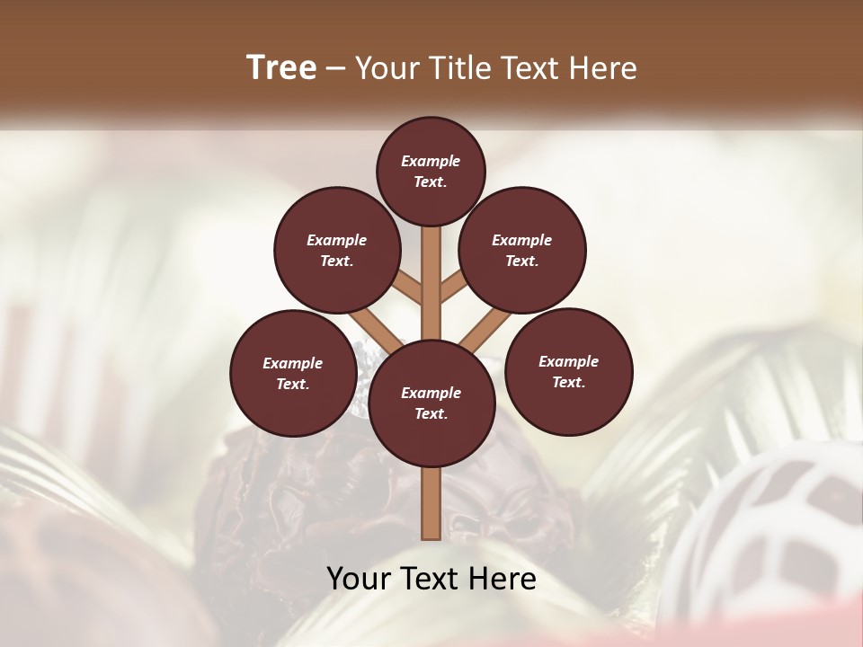 A Group Of Chocolates With A Diamond Ring On Top PowerPoint Template