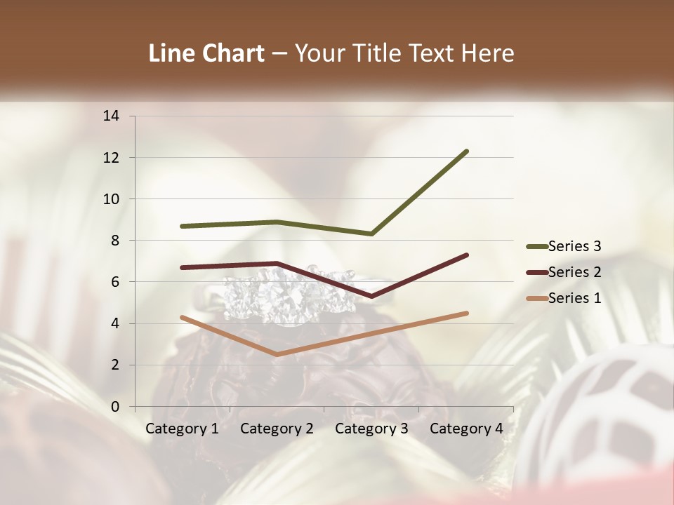 A Group Of Chocolates With A Diamond Ring On Top PowerPoint Template