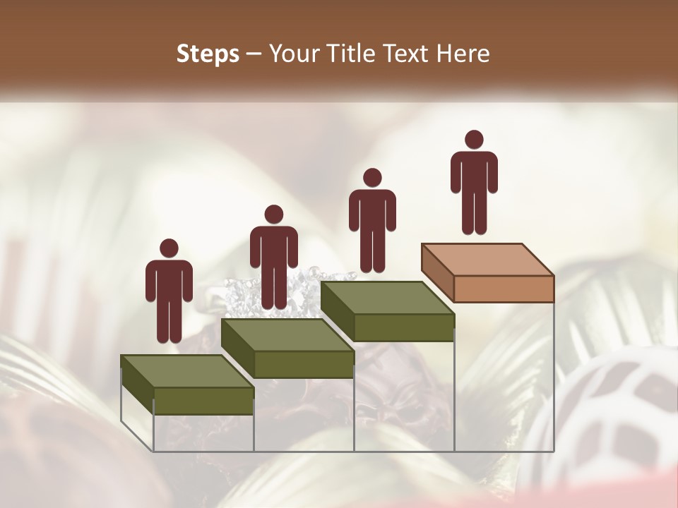 A Group Of Chocolates With A Diamond Ring On Top PowerPoint Template