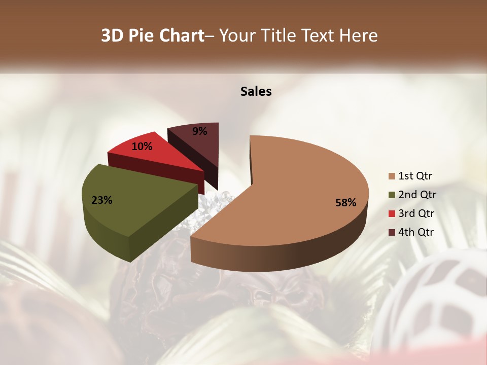 A Group Of Chocolates With A Diamond Ring On Top PowerPoint Template