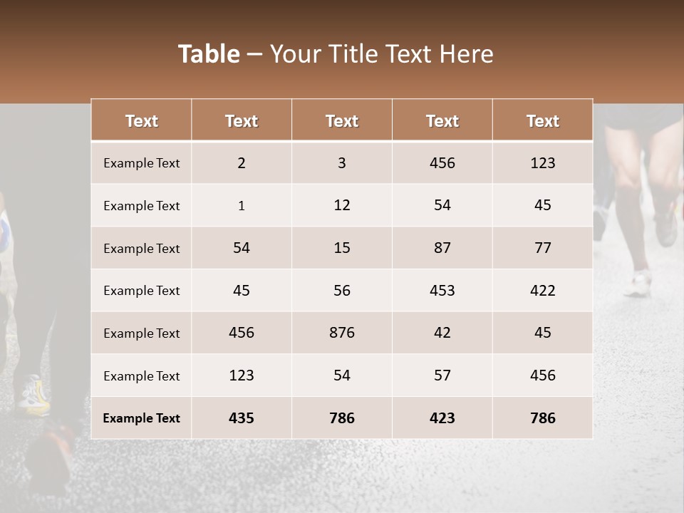 A Group Of People Running Down A Street PowerPoint Template