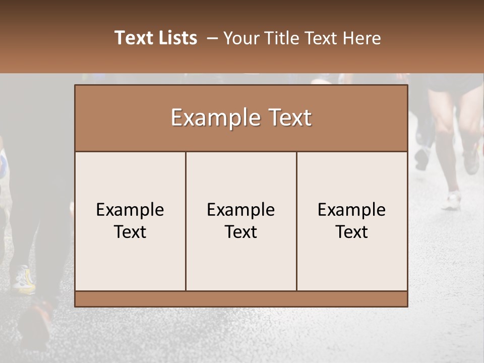 A Group Of People Running Down A Street PowerPoint Template