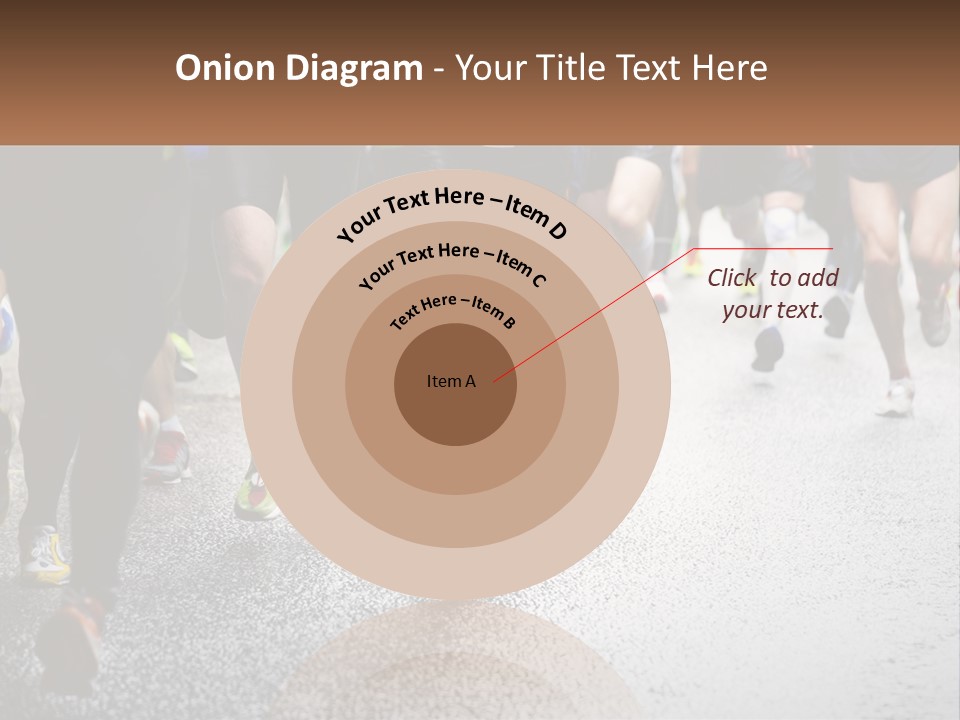 A Group Of People Running Down A Street PowerPoint Template