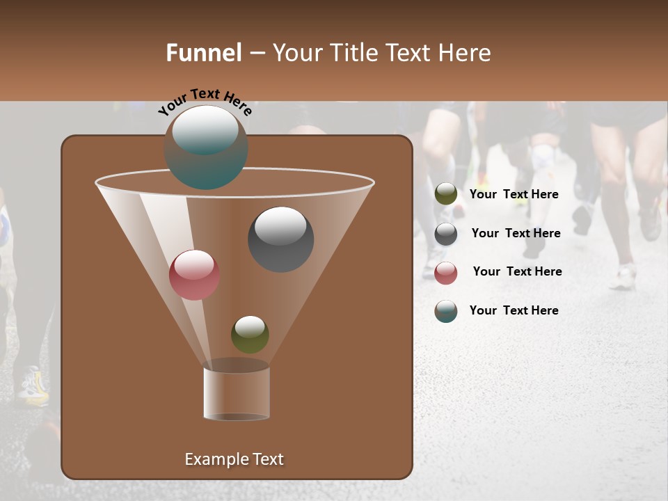 A Group Of People Running Down A Street PowerPoint Template