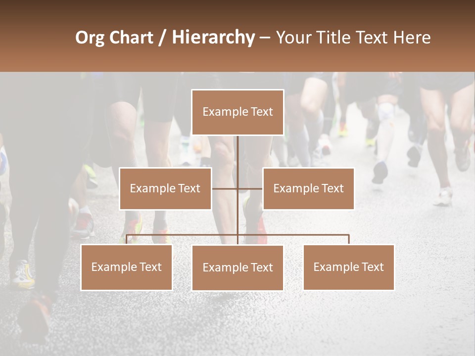 A Group Of People Running Down A Street PowerPoint Template