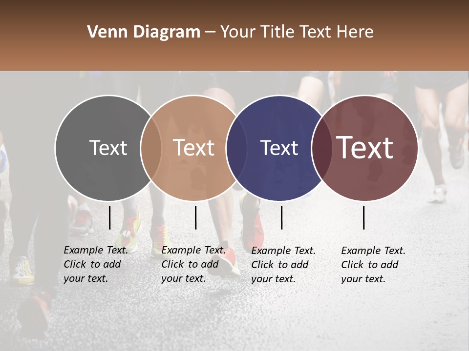 A Group Of People Running Down A Street PowerPoint Template