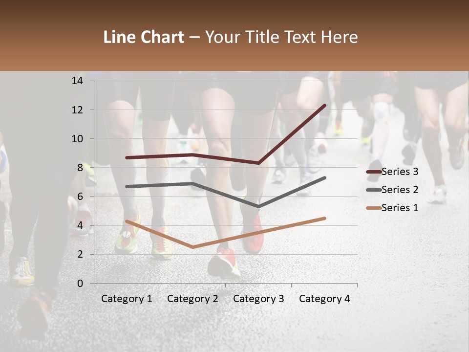A Group Of People Running Down A Street PowerPoint Template