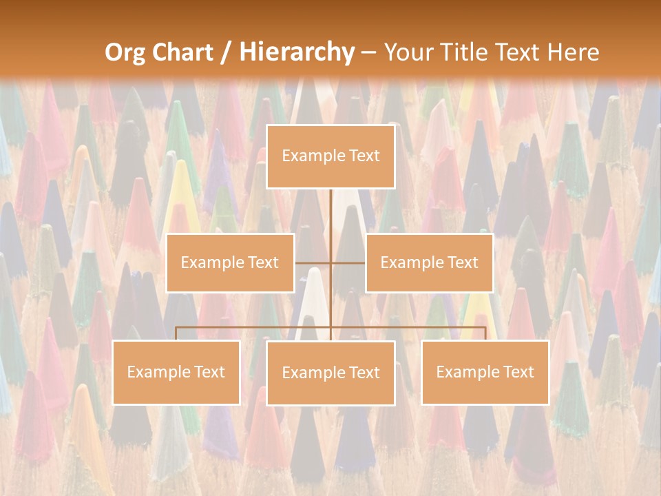 A Group Of Colored Pencils With A Brown Background PowerPoint Template