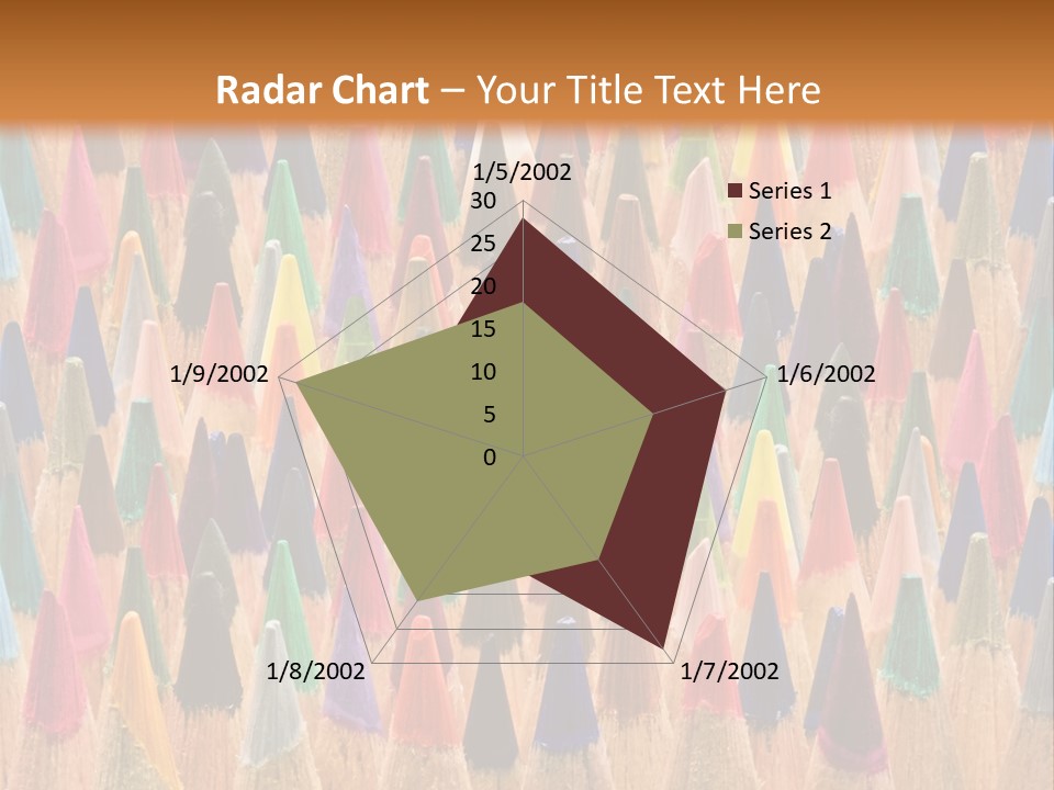 A Group Of Colored Pencils With A Brown Background PowerPoint Template