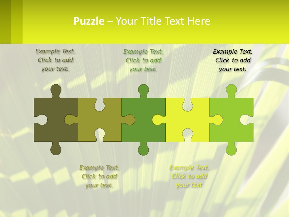 A Large Green Plant With A Yellow Background PowerPoint Template