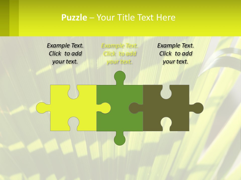 A Large Green Plant With A Yellow Background PowerPoint Template