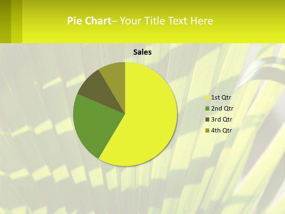 A Large Green Plant With A Yellow Background PowerPoint Template