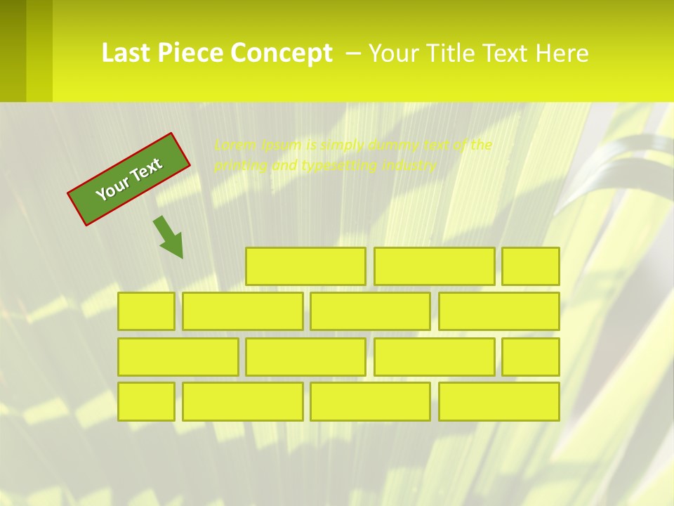 A Large Green Plant With A Yellow Background PowerPoint Template