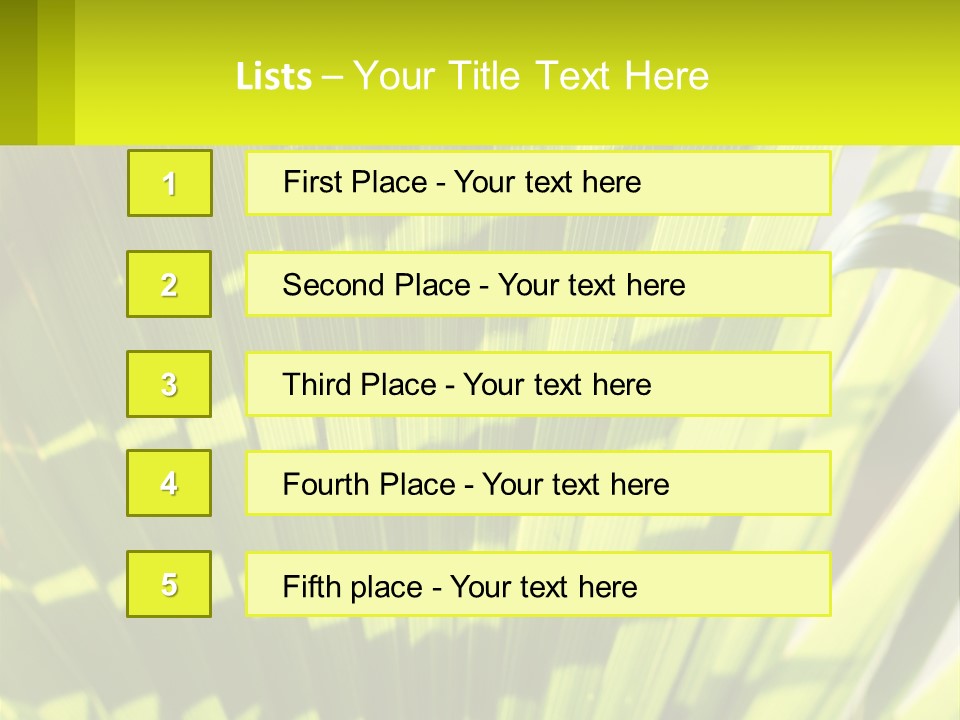 A Large Green Plant With A Yellow Background PowerPoint Template