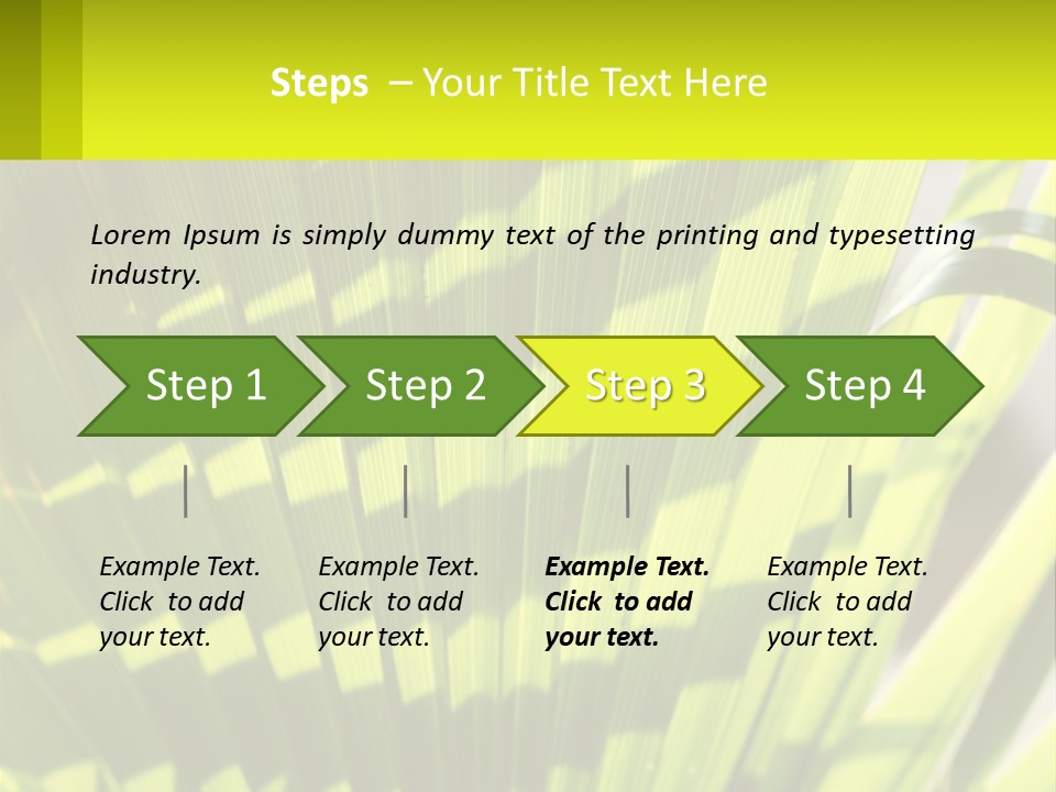 A Large Green Plant With A Yellow Background PowerPoint Template
