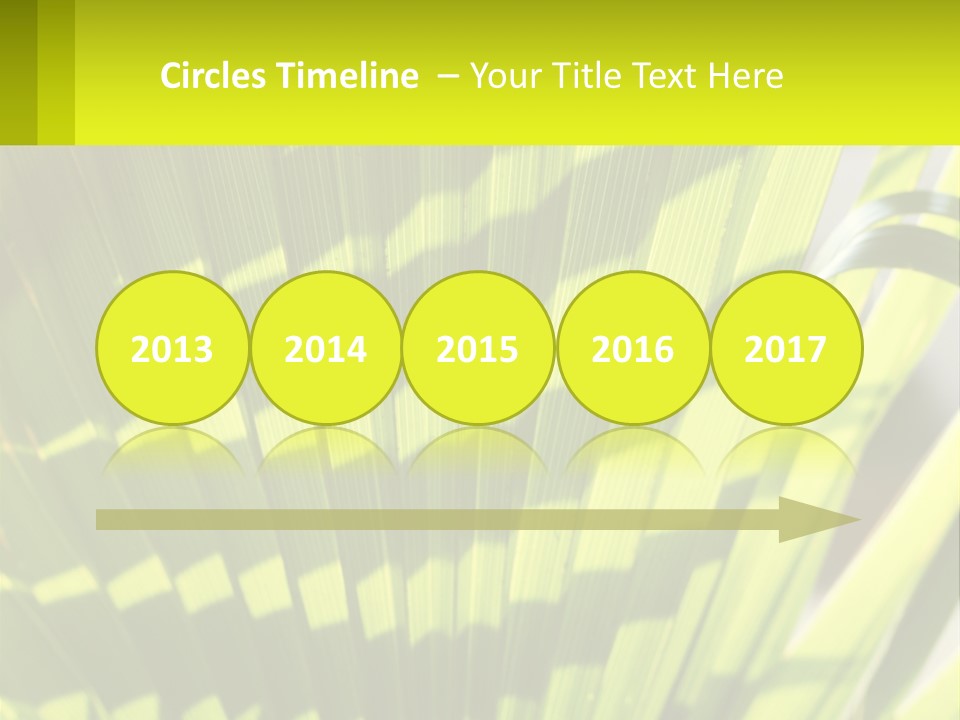 A Large Green Plant With A Yellow Background PowerPoint Template