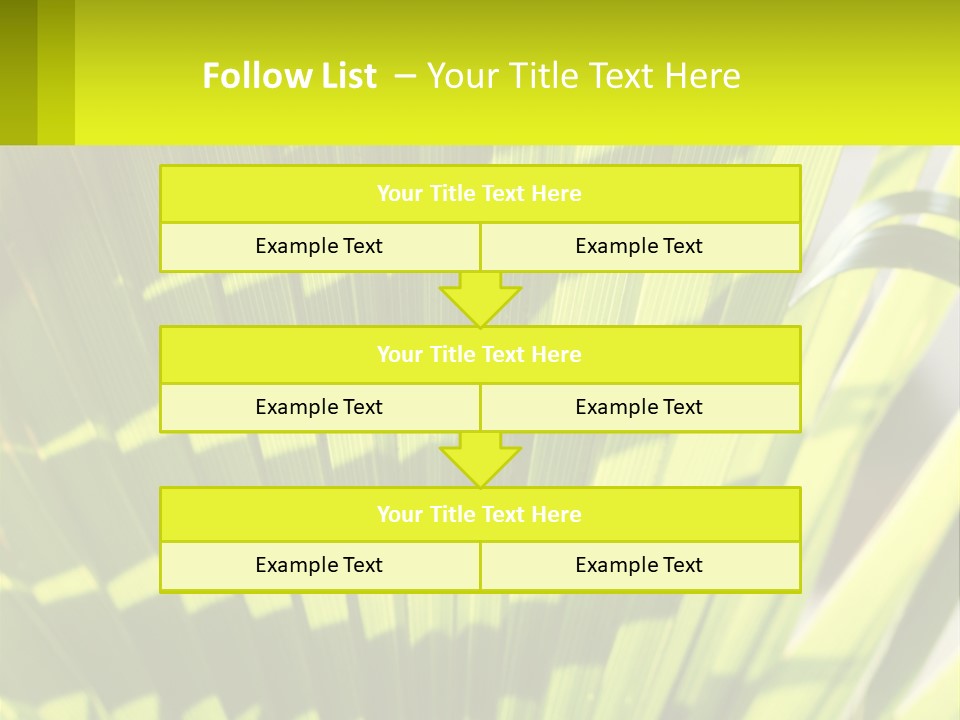 A Large Green Plant With A Yellow Background PowerPoint Template