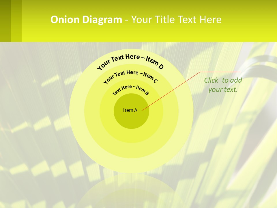 A Large Green Plant With A Yellow Background PowerPoint Template