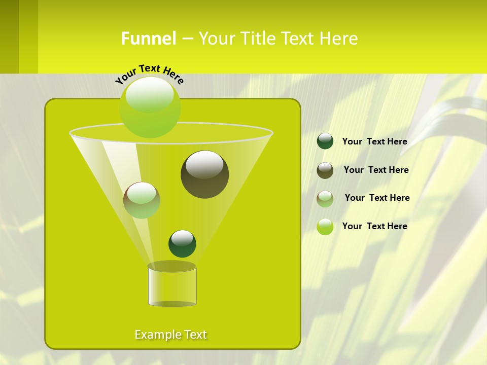 A Large Green Plant With A Yellow Background PowerPoint Template