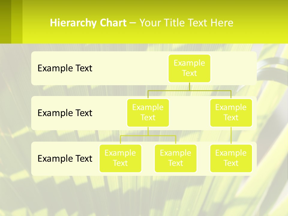 A Large Green Plant With A Yellow Background PowerPoint Template