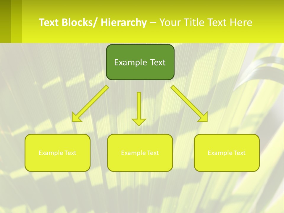 A Large Green Plant With A Yellow Background PowerPoint Template