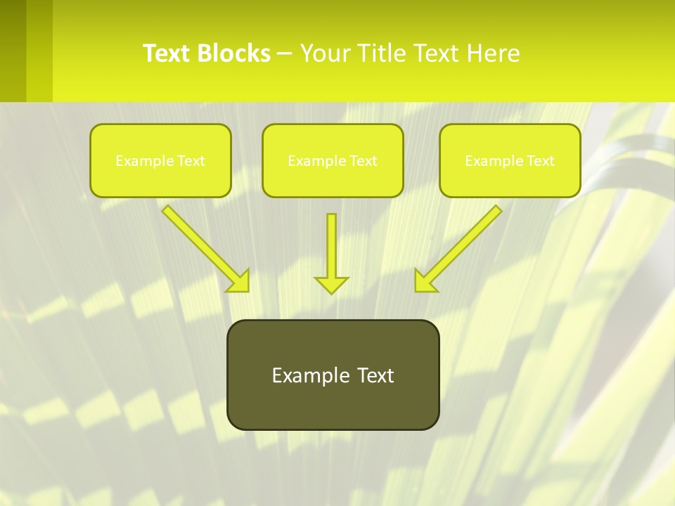A Large Green Plant With A Yellow Background PowerPoint Template