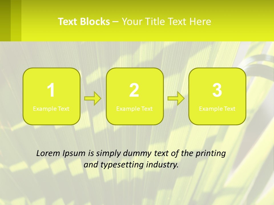 A Large Green Plant With A Yellow Background PowerPoint Template