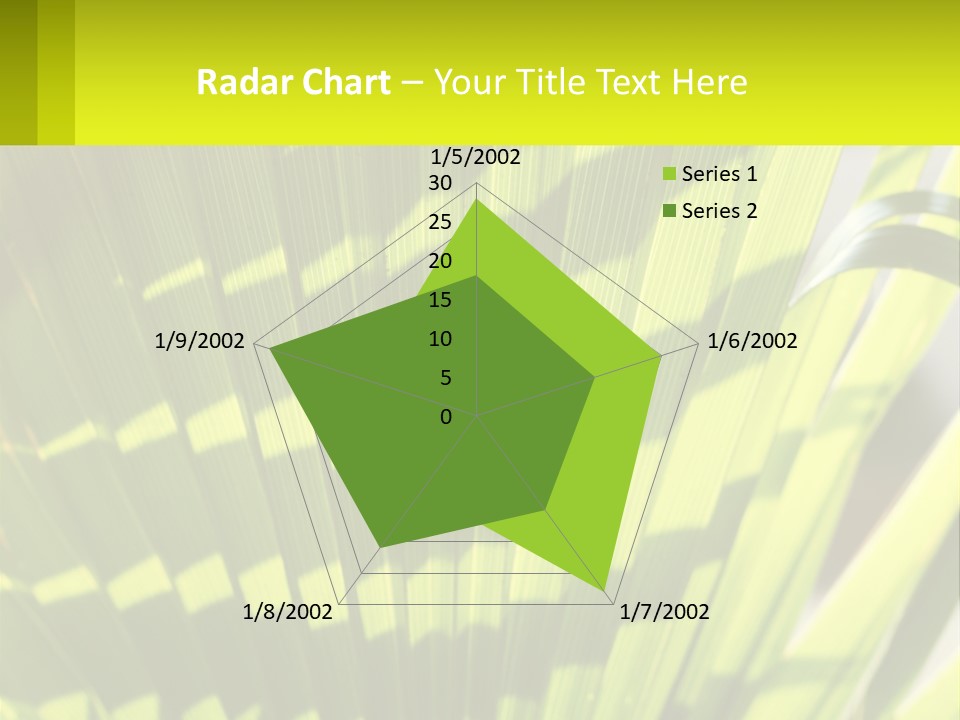 A Large Green Plant With A Yellow Background PowerPoint Template