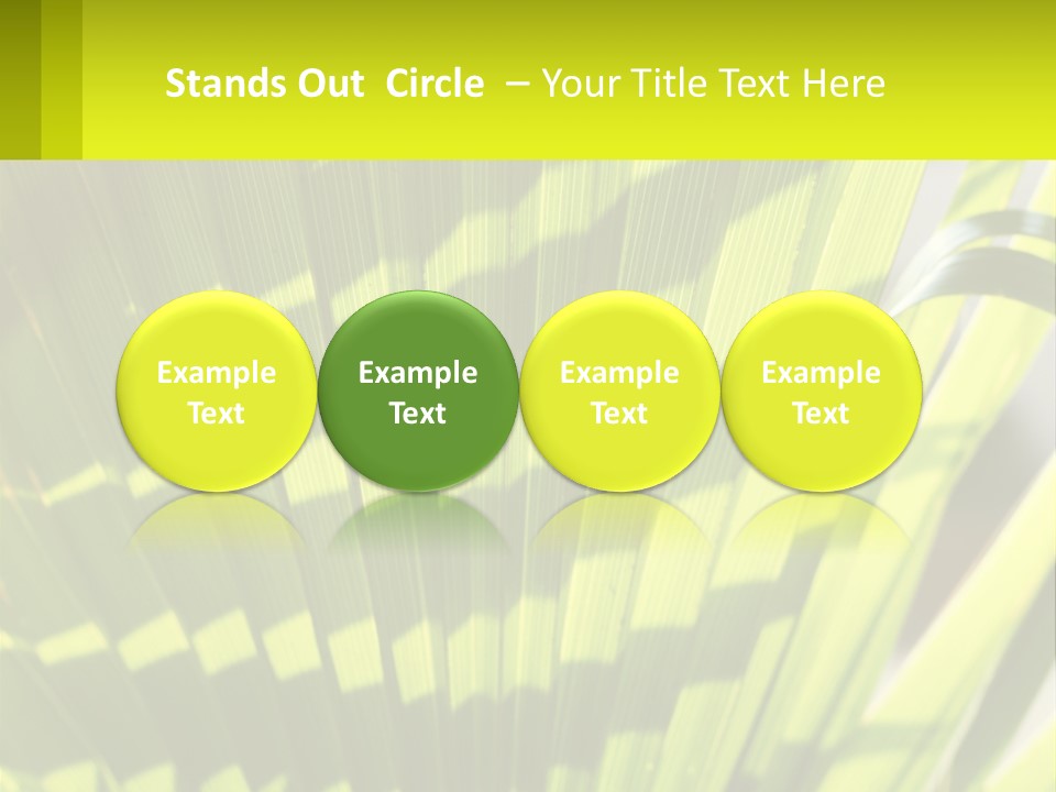 A Large Green Plant With A Yellow Background PowerPoint Template