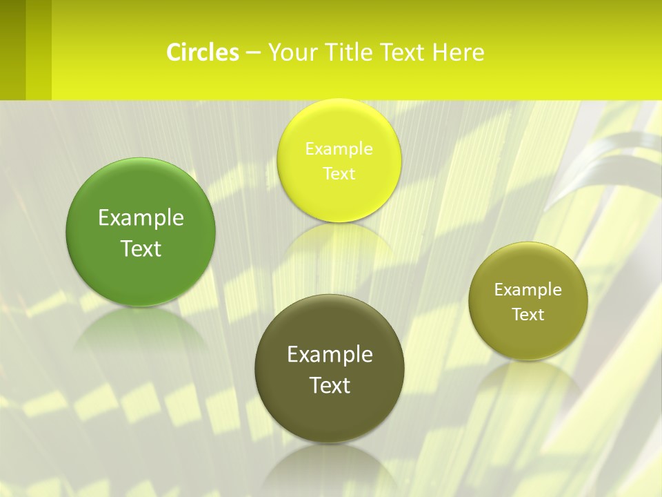 A Large Green Plant With A Yellow Background PowerPoint Template