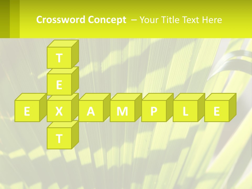 A Large Green Plant With A Yellow Background PowerPoint Template